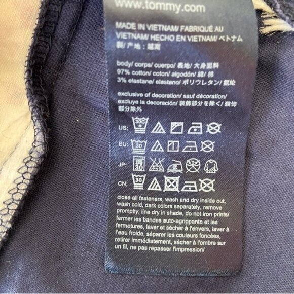 Tommy Hilfiger dress midi blue pink stretchy cotton blend pencil 2 flattering - Picture 7 of 12